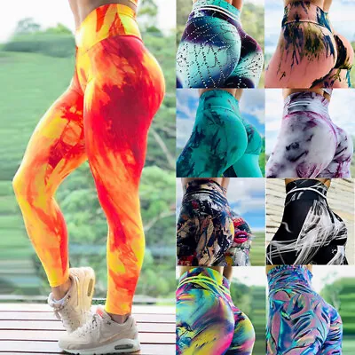 $17.51 • Buy Womens Yoga Pants High Waist Leggings Casual Gym Push Up Workout Fitness Sports