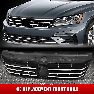 [Horizontal Slats]For 12-15 VW Passat OE Style Chrome Molding Front Upper Grille • $129.54