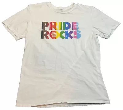 Disney Presents Lion King Rainbow Pride Rocks White Short Sleeve T Shirt Size M • $19.99