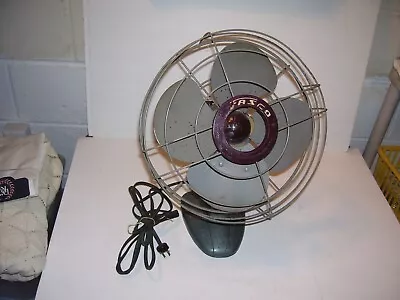 Vtg 1950s FASCO Industries 12-inch Model G 127-A 3-speed Oscillating Fan WORKS • $65.28