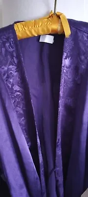 Vintage Victoria Secret Robe Purple Satin With Brocade  M / L Gold Label • $25