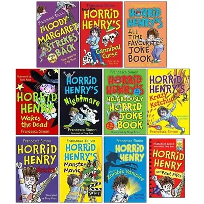 Horrid Henry Francesca Simon 11 Books Collection Set Horrid Henry Funny Fact • £17.99