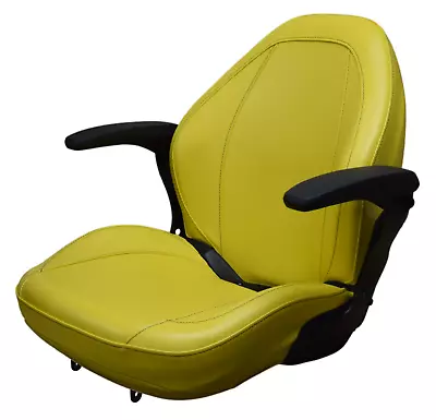 John Deere Lawn Mower Seat W/ Armrests Yellow X500 X520 X530 F735 G100 • $199.99