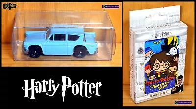 Hot Wheels Harry Potter Ford Anglia [Rare Set Exclusive] & Playing Cards - New • $29
