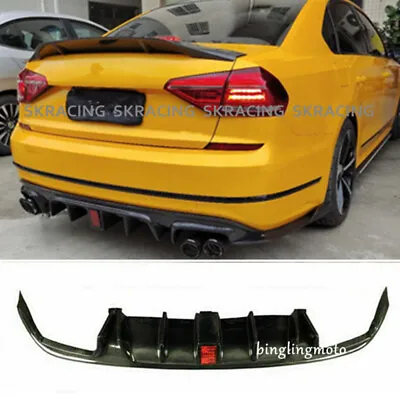 Carbon Fiber Rear Bumper Diffuser Lip Fits For Volkswagen VW Passat CC 2016-2018 • $546