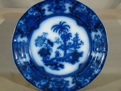 Antique T & R Boote Flow Blue Shapoo Pattern Plate 9 1/4  Mid 19th C • $95