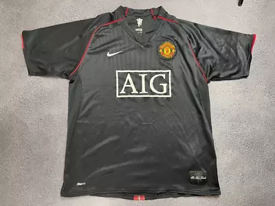 Manchester United 2007/2008 Nike Away Football Shirt Jersey Size L • $59.99