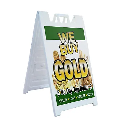 A-frame Sidewalk We Buy Gold 1 24  X 36  Double Sided A-Frame Sidewalk Sign • $44.99