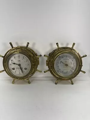 Vintage Seamaster Ship’s Bell Yacht Wheel Clock - United - Western Germany • $195