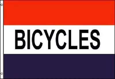 BICYCLES Flag Bike Banner Biking Advertising Pennant Rental Cycle Sign 3x5 • $7.75