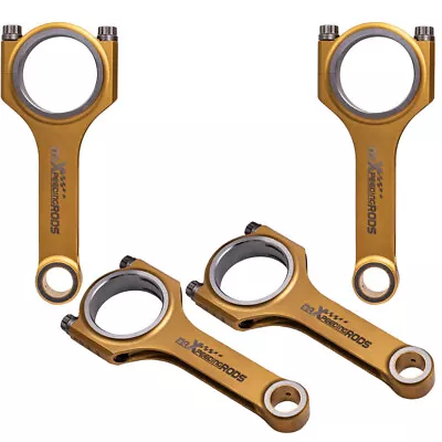 4pcs Titanizing H-Beam Connecting Rods+Bolts For Honda Civic CRX D16 D16A1 D16A3 • $442.45