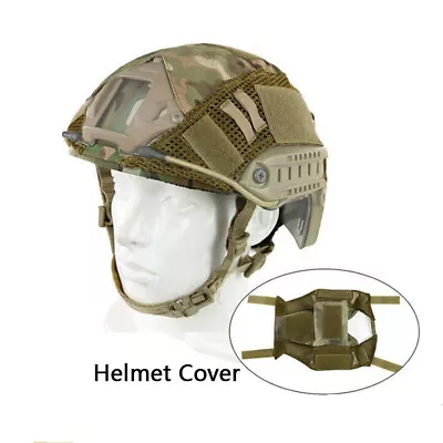 Camouflage Helmet Cover Tactical Gear Airsoft Paintball Fast Combat Helmet Cover • £11.39