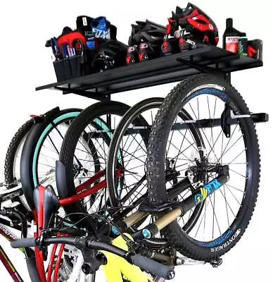 OUTLET | 5 Bike Essential Wall Rack + Shelf • $77.99