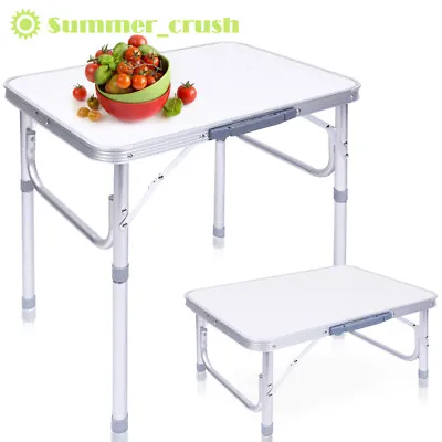 Portable Folding Camping Table Aluminium Carry BBQ Desk Kitchen Outdoor Picnic • £19.64