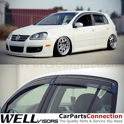 WellVisors 06-09 For Volkswagen Golf GTI MK5 Rabbit 5 Hatchback Side Deflectors • $63.99