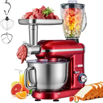 3in1 Food Stand Mixer Stainless Steel Bowl Meat Grinder Blender Juicer 6QT Speed • $119.99