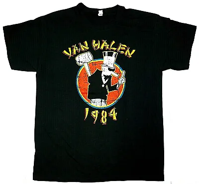 VAN HALEN T-shirt Distressed Classic Rock Heavy Metal Tee Men's Black New • $17.99