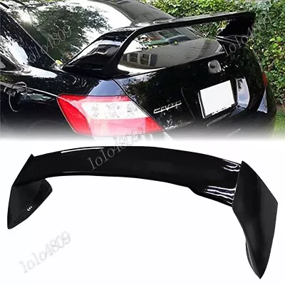 Glossy Black Mugen Style RR Trunk Wing Spoiler Fits 2006-2011 Honda Civic 2-Door • $77.43