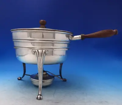 ACN Mexican Sterling Silver Chafing Dish With Bowl Burner And Wood (#7178) • $3995