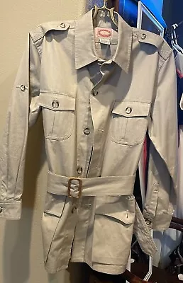 Vintage 80's Banana Republic Mens Belted Safari Shirt • $99.99