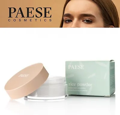 Paese Rice Loose Face Powder Fixer Matt Make Up Base Transparent Vegan + Sponge • £12.99