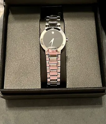 Movado Womens Stiri Stainless Steel Saphire Crystal Bracelet Watch Original Box • $345