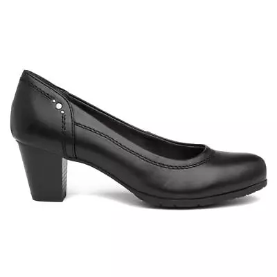 Jana Softline Womens Shoes Black Adults Ladies Court Work Formal SIZE • £29.99