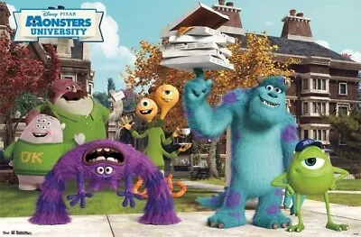 MONSTERS UNIVERSITY ~ OK PIZZA 22x34 MOVIE POSTER Disney Pixar Mike Sulley • $6.80