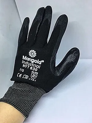 12x Marigold Industrial NYT630 Protection Nitrile Gloves Size 7/Small UK • £12.89