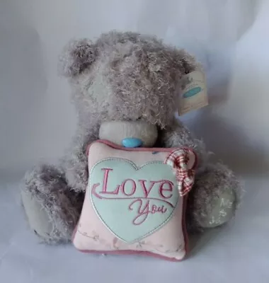 Me To You Bear - Tatty Teddy Holding Pink Cushion(22cm) . • $32.11