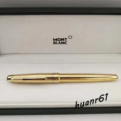 Montblanc Gold Black Classique Luxury Rollerball Pen 163 New With Box Refill • $75.99