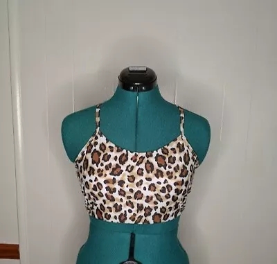ZAFUL Back Lace-up Leopard Swimwear Bandeau Top. Size 6. • $12
