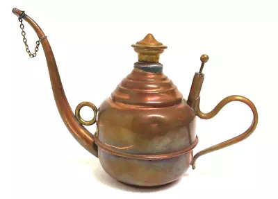 S.Sternau & Co. N.Y. Copper And Brass Lamp Oil Pot • $58