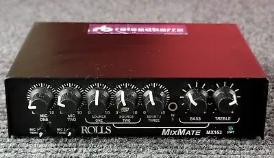 Rolls MX153 MixMate 2 Microphone Line Mixer untested • $10