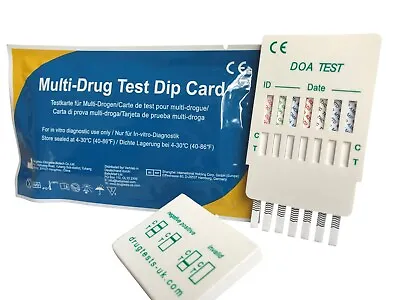 £9.95 • Buy 4 X 7 In 1 Drug Panel Testing Kit Test Home / Work Urine Drugs Screening Kits 