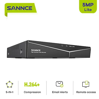 SANNCE 5IN1 8CH 5MP Lite DVR CCTV Video Recorder HDMI For Security Camera System • $50.38