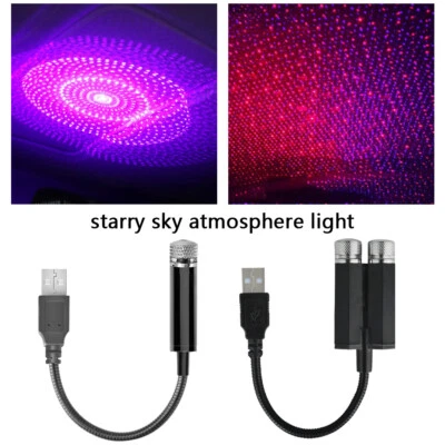$8.28 • Buy Car Interior Roof Atmosphere Starry Sky Night Projector Lamp USB LED Star Light