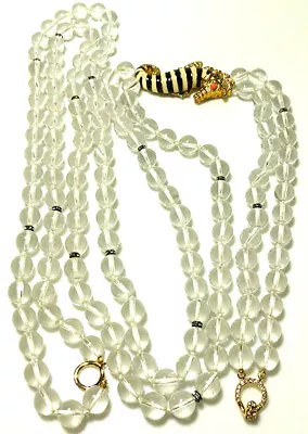 J Crew Seahorse Rhinestone Crystal Ball Runway Extra Long Show Stopper Necklace • $110