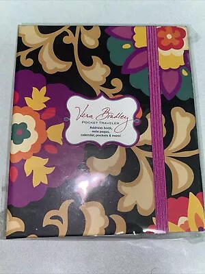 Vera Bradley Pocket Traveler Address Notes Calendar Pockets Purple Suzani • $15.99