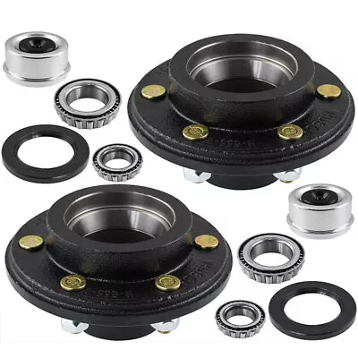 2 Trailer Hub Convert Mobile Home With Bearings 6000# 6 Lug 6x5.5 Idler Axle E19 • $94.80