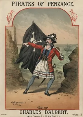 £6.50 • Buy Gilbert & Sullivan PIRATES OF PENZANCE London, 1880 Opera Classical Music Poster