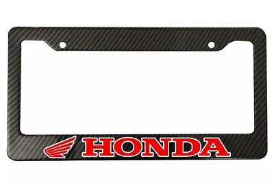 Honda Powersports Carbon Fiber License Plate Frame Car Truck SUV NEW US • $13.95