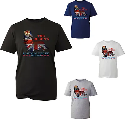 The Queen's Platinum Jubilee 1952-2022 T-shirt Dorgi British Pet UK Flag Tee Top • £11.99