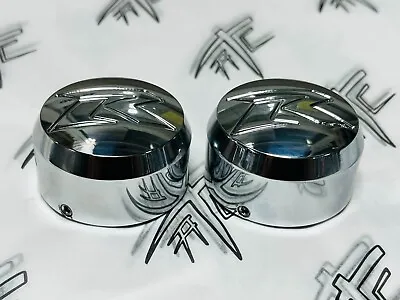 Chrome Smooth  R  Fork Caps 08-22 Suzuki Hayabusa - Discount • $49.49