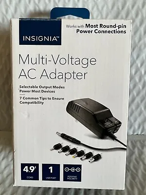 Insignia Universal Multi-Voltage AC Adapter NS-AC1200 W/ 7 Common Tips NEW • $9.95