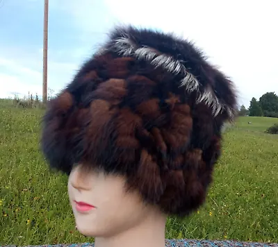 Original Womens Winter Mink Hat With Fox Trim.mink Hat.fashion Hat.warm Winter H • $260.81