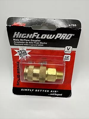 Milton V Style Coupler 1/4  Male NPT Brass Body High Flow Pro European S-765 • $10.75