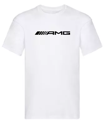 Mercedes AMG Black T Shirt - Black Stealth Logo / White Logo - S M L XL XXL • £14.99