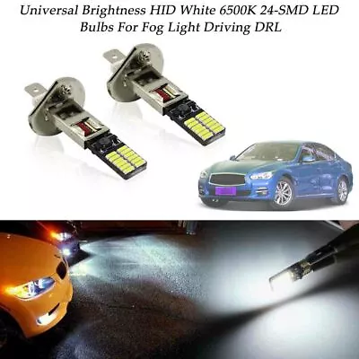 2pc Xenon White 24-SMD H1 LED Bulbs For Fog Lights/DR Driving Lights Replacement • $9.99