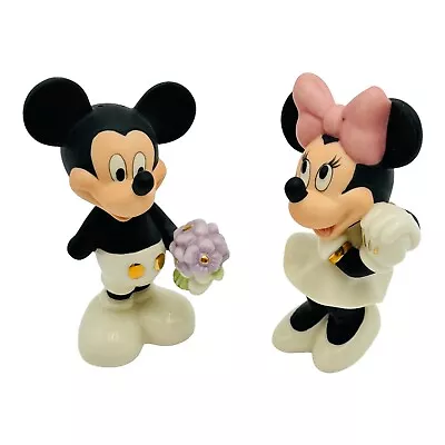 Lenox Disney Mickey And Minnie Mouse Salt And Pepper Shakers Flowers • $29.95